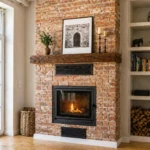 zabudowa kominka cegłą rozbiórkową