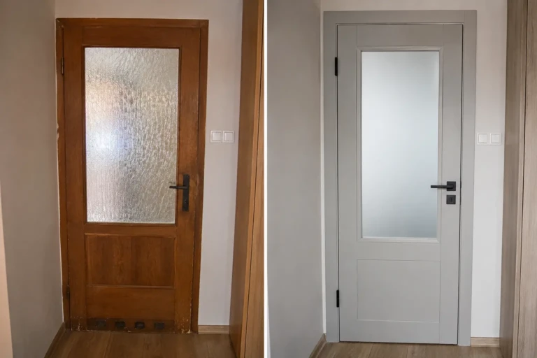 przerobienie starych drzwi z szybą na nowoczesne