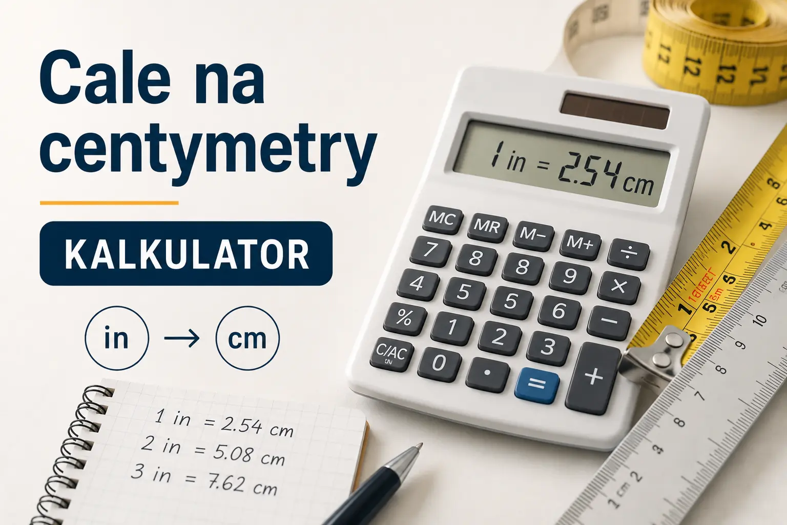 cale na centymetry kalkulator