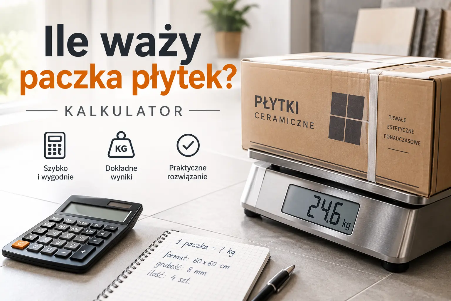 ile waży paczka płytek